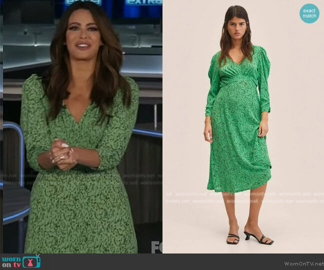 Mango Pomelo Dress worn by Jennifer Lahmer on Extra