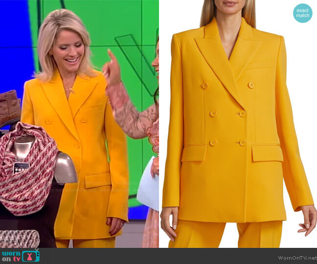 Michael Kors Boyfriend Wool Blazer worn by Sara Haines on The View