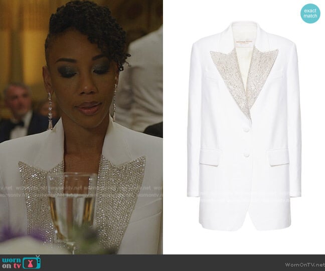 Michael Kors Crepe Sable Blazer worn by Carmen Moyo (Charmaine Bingwa) on The Good Fight