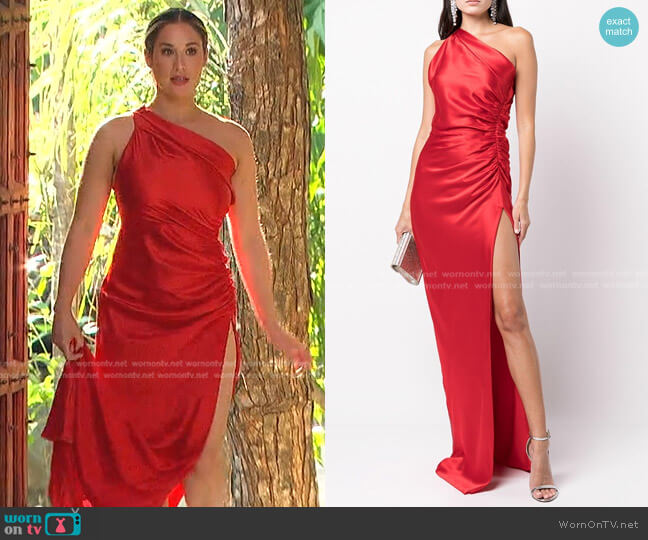 Michelle Mason Asym Silk Gown worn by Rachel Recchia on The Bachelorette