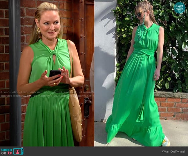 Nouvelle Silk95Five Costantia Dress worn by Sharon Newman (Sharon Case) on The Young and the Restless