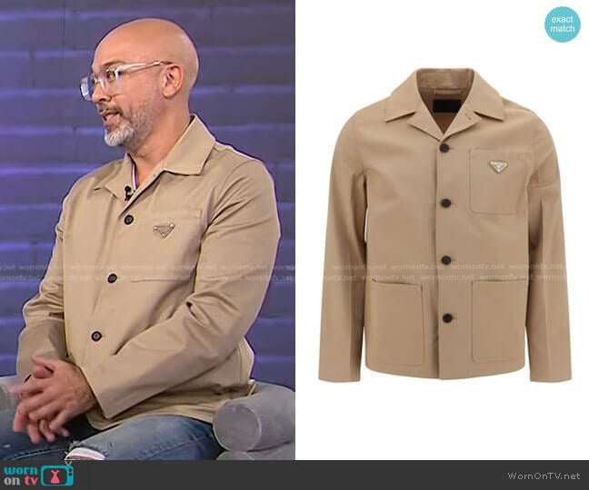 Prada Logo Plaque Buttoned Jacket worn by Jo Koy on Today