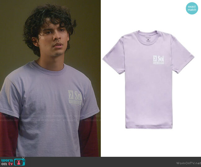 PacSun El Sol Tee worn by Miguel Diaz (Xolo Mariduena) on Cobra Kai