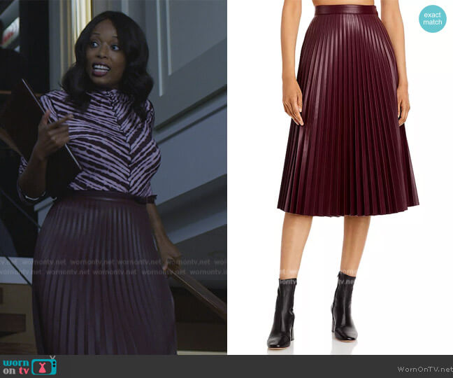Proenza Schouler Pleated Faux Leather Skirt
