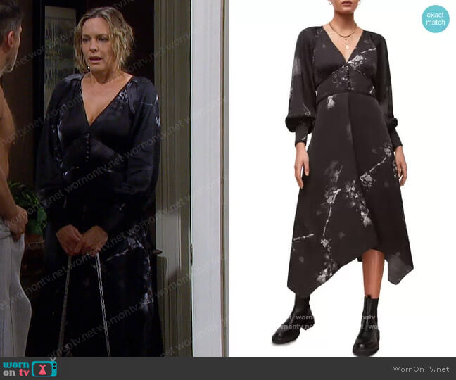 All Saints Renata Ume Midi Dress worn by Nicole Walker (Arianne Zucker) on Days of our Lives