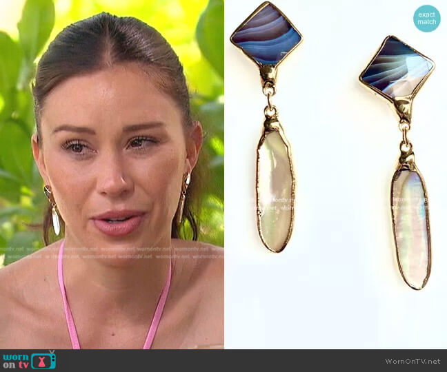Robyn Rhodes Chantal Earrings worn by Gabriela Windey on The Bachelorette