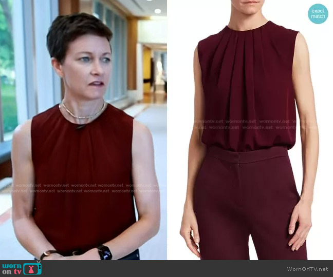 St. John Satin Silk Georgette Shell worn by Stephanie Gosk on Today