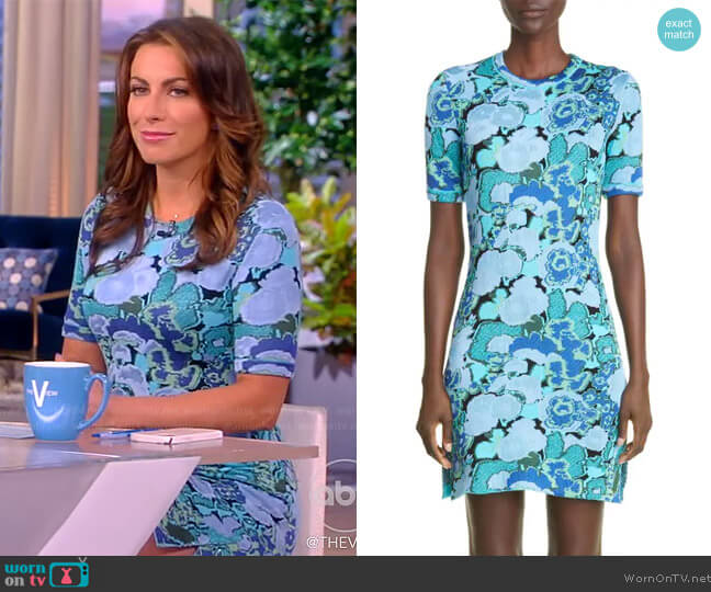 Stella McCartney Metallic Floral Jacquard Minidress worn by Alyssa Farah Griffin on The View