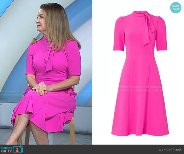 Donna Morgan Tie Neck Dress worn by Melanie Fish on Today