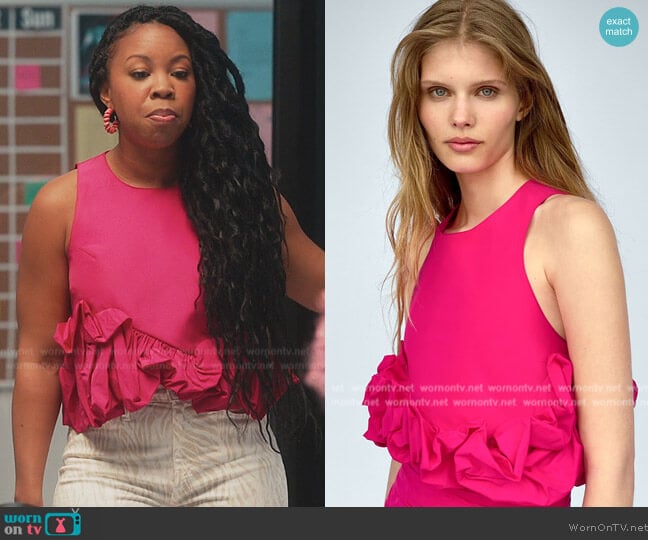 Zara Voluminous Top worn by Malika (Toccarra Cash) on Everythings Trash