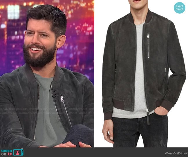All Saints Kemble Suede Bomber Jacket
