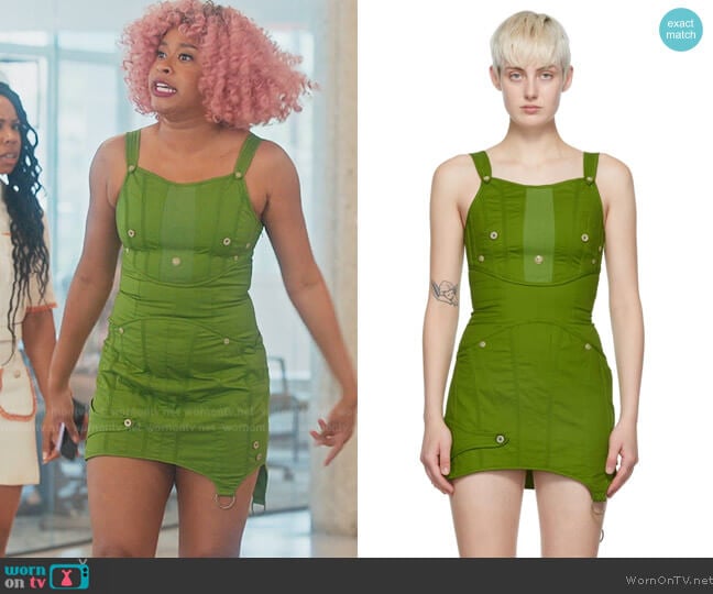 Acne Studios Dalba Cutout Stretch Cotton Piqué Minidress worn by Phoebe (Phoebe Robinson) on Everythings Trash