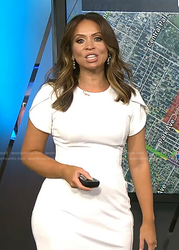 Adelle’s white tulip sleeve dress on Today