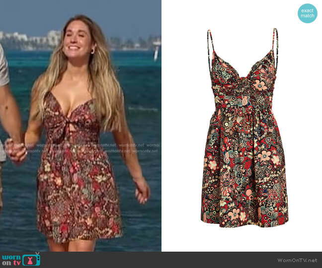 A.L.C. Dani Floral Cotton Mini Dress worn by Rachel Recchia on The Bachelorette