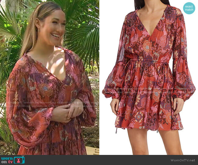 A.L.C. Elise Floral Dress worn by Rachel Recchia on The Bachelorette
