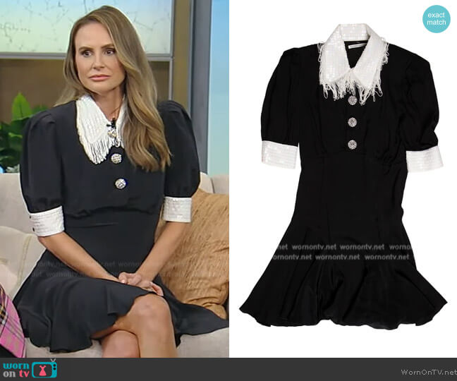 Alessandra Rich Silk Mini Dress worn by Keltie Knight on Tamron Hall Show