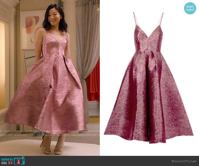 Alex Perry Reid Dress worn by Ingrid Yun (Arden Cho) on Partner Track