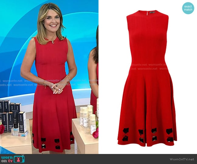 Alexander McQueen Stitch Bottom Midi Dress worn by Savannah Guthrie on Today