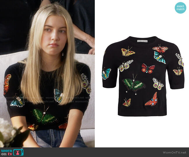 Alice + Olivia Ciara Sweater worn by Tatum Grayson (Ava Grace) on Monarch