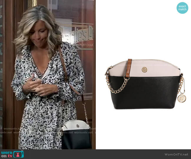 Anne Klein Classic Curves Crossbody Bag worn by Carly Spencer (Laura Wright) on General Hospital