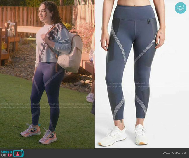 Athleta Legend 7/8 Tight worn by Samantha LaRusso (Mary Mouser) on Cobra Kai