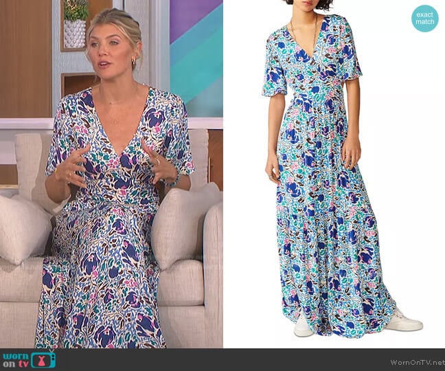 Ba&sh Ova Strappy Cutout Back Maxi Dress worn by Amanda Kloots on The Talk