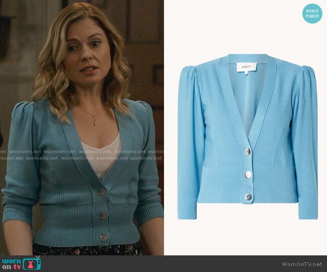 ba&sh Ameo Cardigan worn by Sam (Rose McIver) on Ghosts