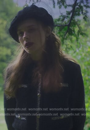 Beatrix’s black tweed jacket on Fate The Winx Saga