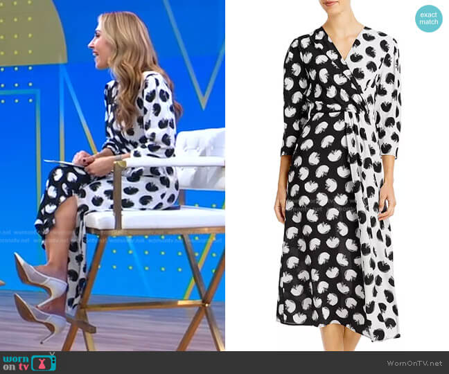 Boss Danotta Reverse Print Dress worn by Lori Bergamotto on Good Morning America