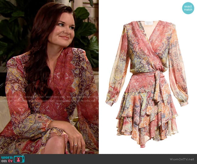 Bronx and Banco Farah Mini Dress worn by Katie Logan (Heather Tom) on The Bold and the Beautiful
