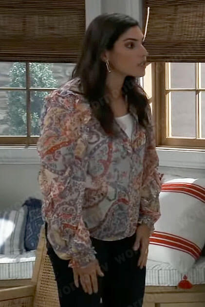 BrookLynn’s paisley blouse on General Hospital