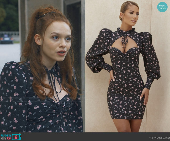 House of CB Carmel Dress worn by Beatrix (Sadie Soverall) on Fate The Winx Saga