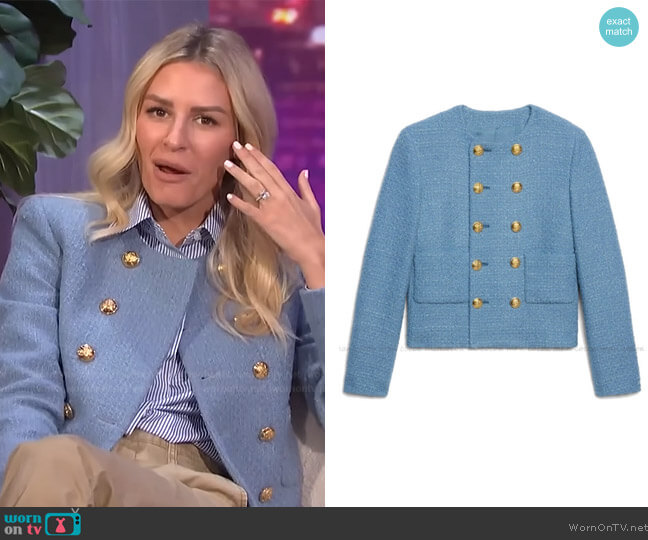 Celine Chasseur Jacket worn by Morgan Stewart on E! News