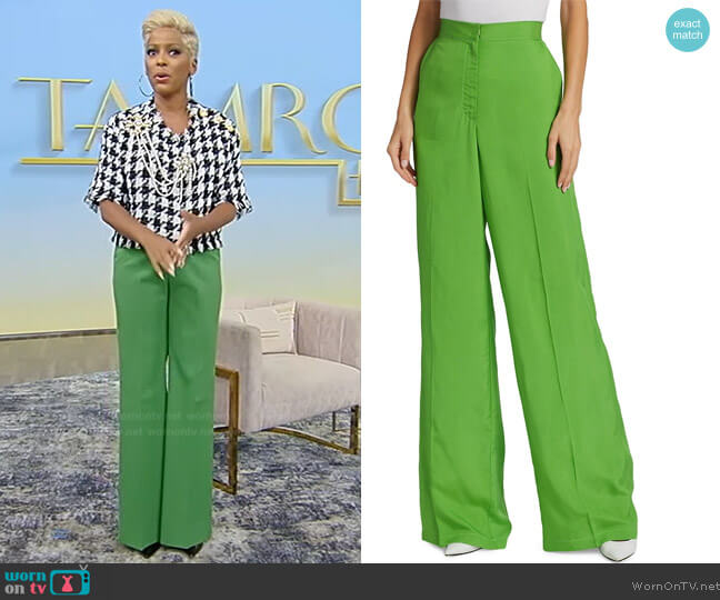 Christopher John Rogers Pleated Wide-Leg Pants worn by Tamron Hall on Tamron Hall Show