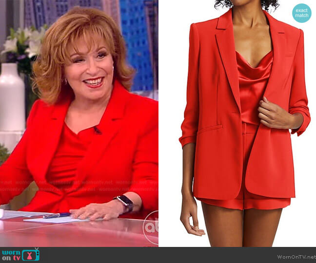 Cinq a Sept Marta Bow Back Silk Cami worn by Joy Behar on The View