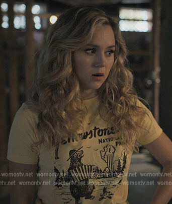 Courtney’s Yellowstone National Park print tee on Stargirl
