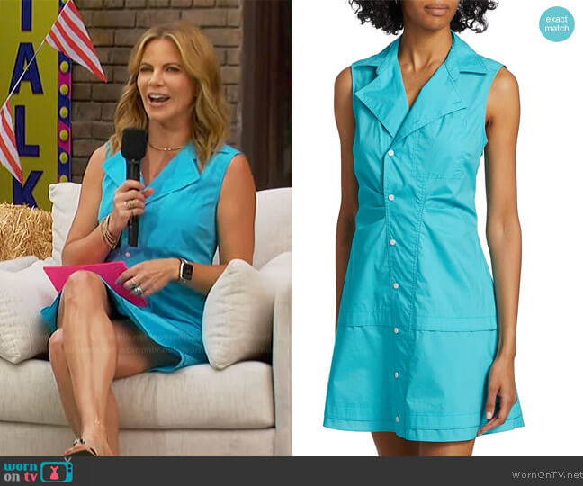 Derek Lam 10 Crosby Satina Mini Shirtdress worn by Natalie Morales on The Talk