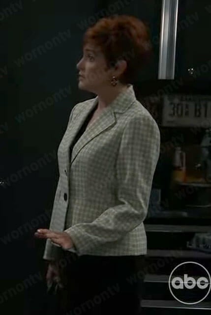 Diane’s yellow tweed blazer on General Hospital