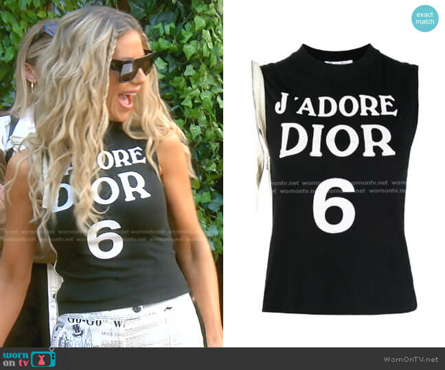 Christian Dior J'Adore Dior Tank Top worn by Dorit Kemsley on The Real Housewives of Beverly Hills