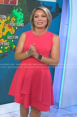 Dylan’s pink fit and flare dress on Today