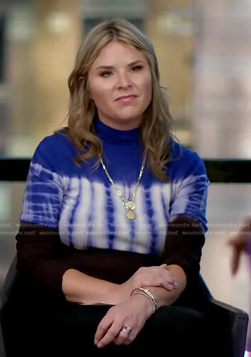 Jenna’s tie dye ribbed turtleneck sweater on Today