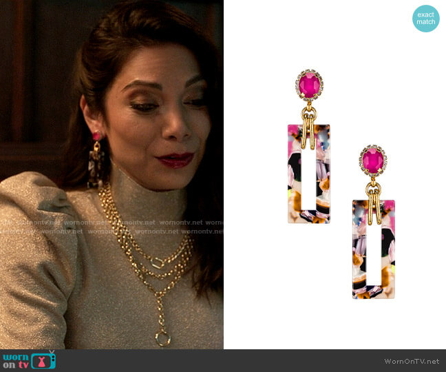 Elizabeth Cole Gaylen Earring worn by Nikki Ramos (Ginger Gonzaga) on She-Hulk Attorney at Law