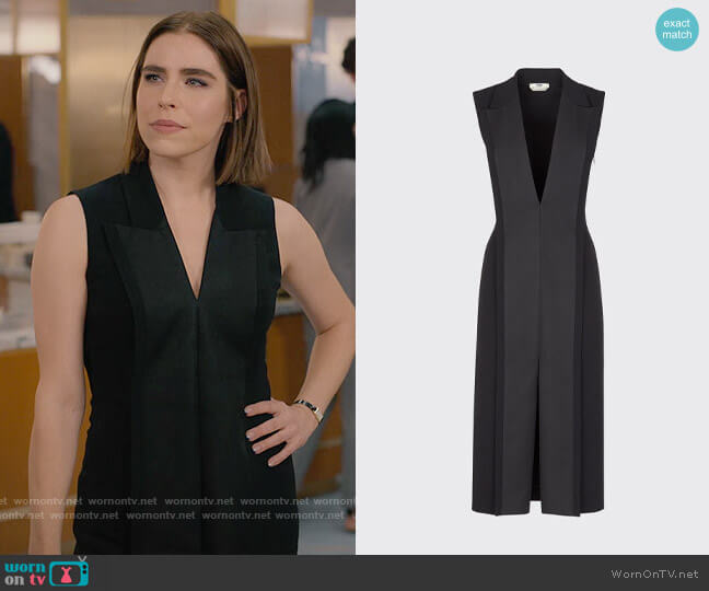 Fendi Plunging-Neck Cady Midi Dress worn by Rachel Friedman (Alexandra Turshen) on Partner Track