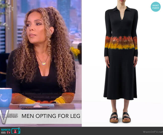 Gabriela Hearst Beryl tie-dyed cashmere and silk-blend midi dress worn by Sunny Hostin on The View