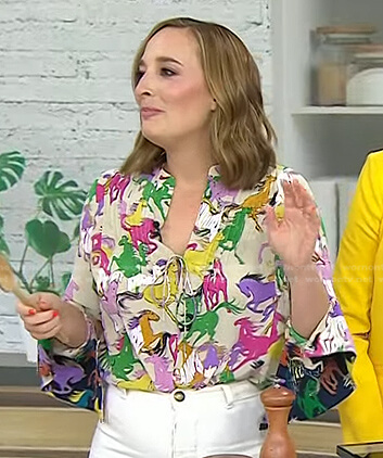 Gaby Dalkin’s horse print blouse on Today