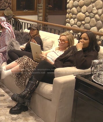 Garcelle’s black combat boots on The Real Housewives of Beverly Hills