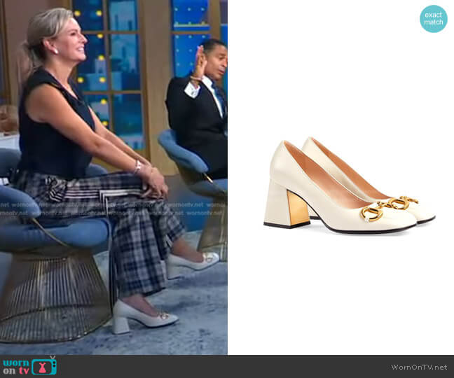 Gucci Horsebit Mid-Heel Pumps worn by Dr. Jennifer Ashton on Good Morning America
