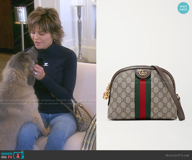 Gucci Ophidia GG Small Shoulder Bag worn by Lisa Rinna on The Real Housewives of Beverly Hills