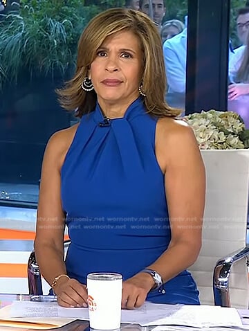 Hoda’s blue twisted halter jumpsuit on Today