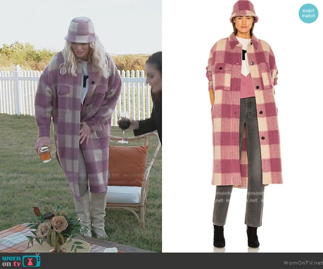 Isabel Marant Fontizi Blanket Coat worn by Kathryn Dennis on Southern Charm